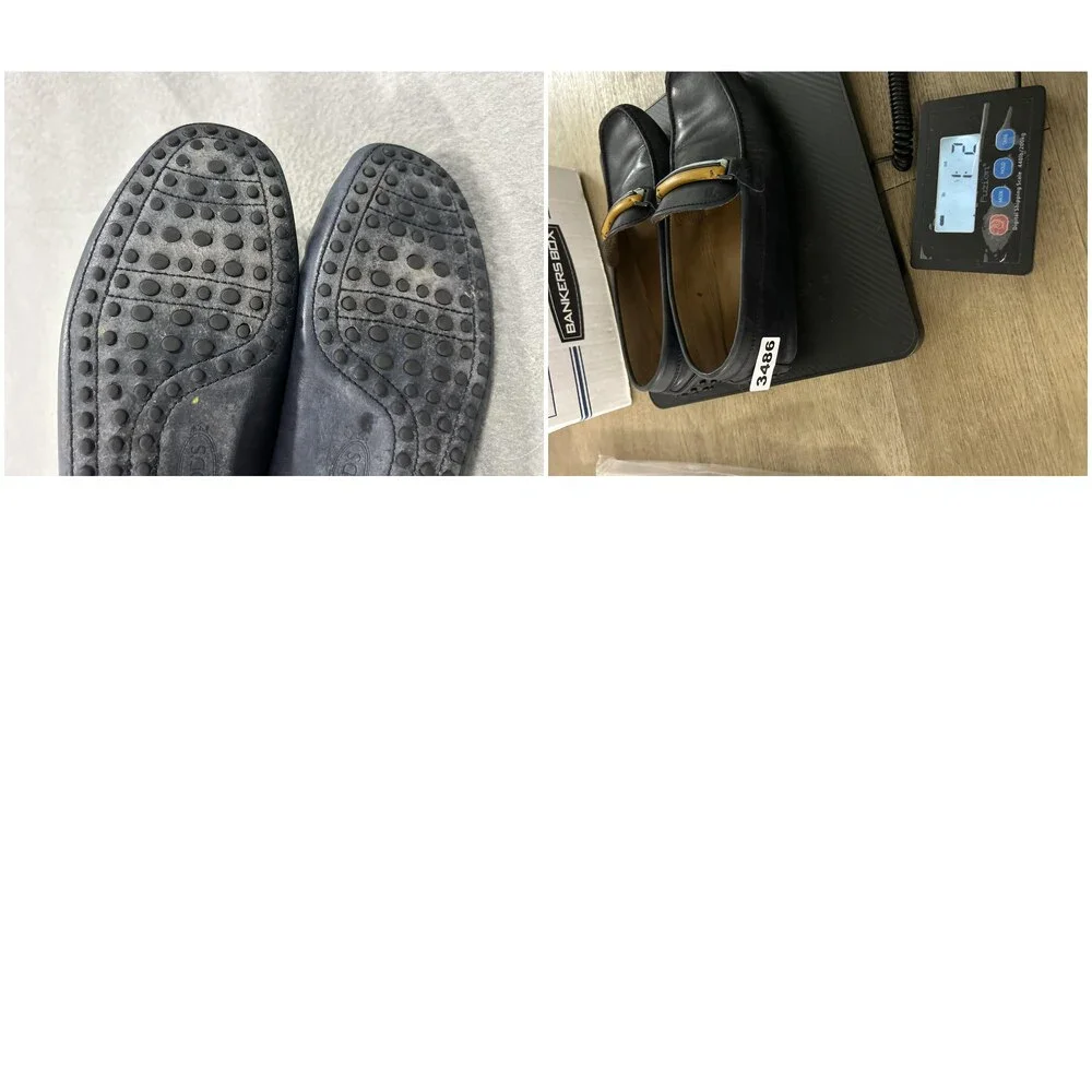 Tod's Shoes Mens Size 8 Blue Leather Driving Loafers Gommino Italy Slip On